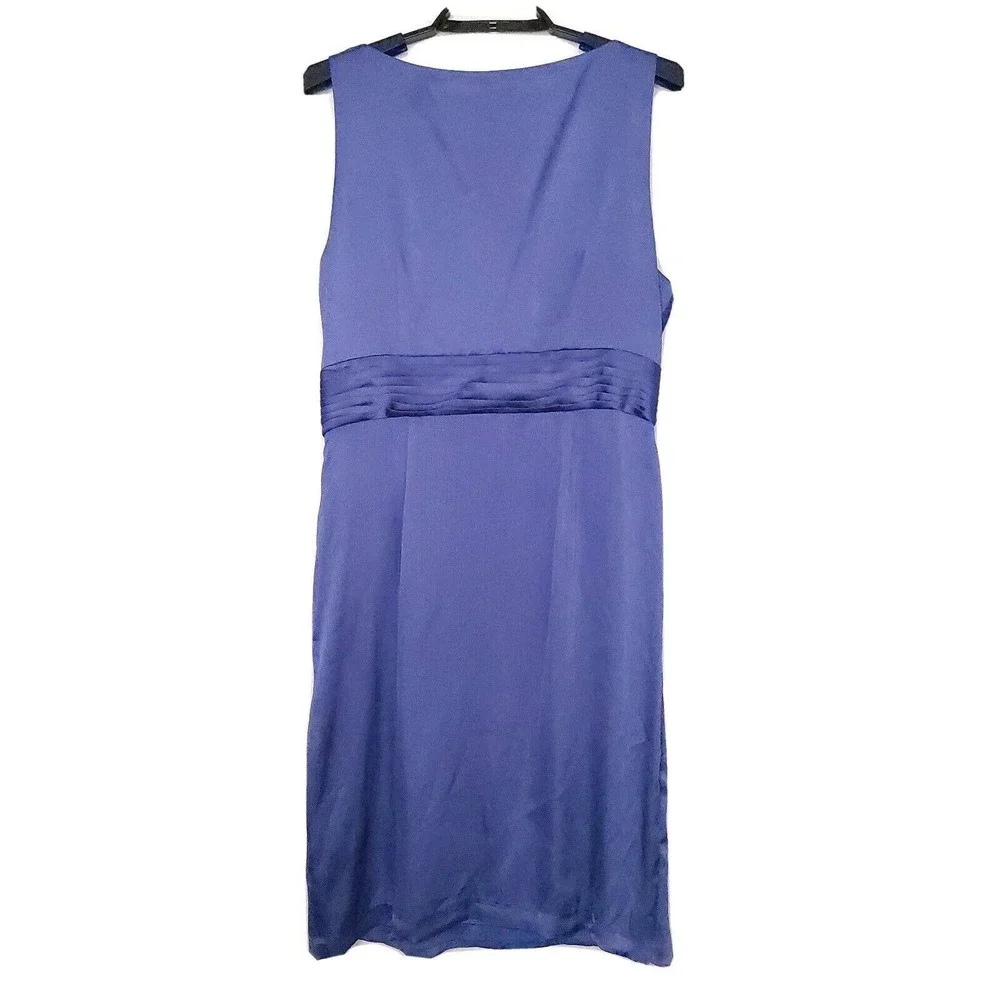 Adrianna Papell Dress 4 Periwinkle Sleeveless Wrap